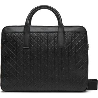 Embossed Monogram Logo Commuter Bag - Black - OS