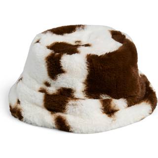 Pieces - Pcjeanel Bucket Hat - 4914603 Bright White Cow Print