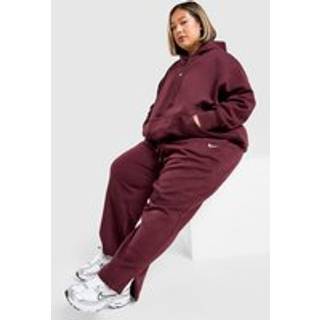 Nike Phoenix Fleece-bukser med høj talje til kvinder (plus size) - rød - 1X