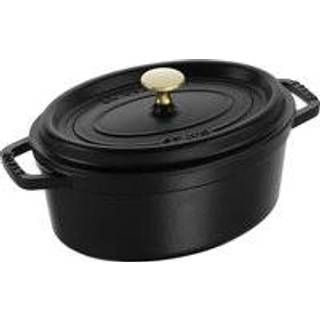 La Cocotte Oval cocotte 23cm. 2,35 liter, sort