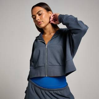 MP Tempo Cropped Zip Through Hoodie til kvinder – Midnight - XL - Blå