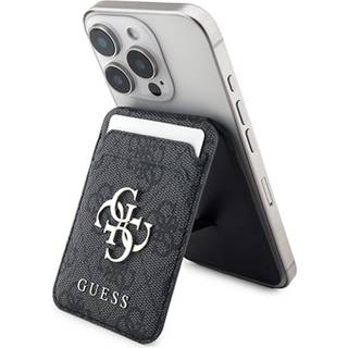 Guess 4G kortholder med metallogo og stander - MagSafe-kompatibel - Sort