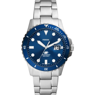 Fossil Blue herreur i stål med blå urskive