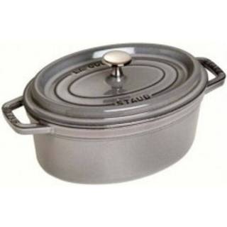Staub La Cocotte Cocotte 33 cm / 6,75 l, Oval, Grafitgrå, Støbejern