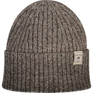 GANT Herre Beanie i mouliné uldblanding (ONE SIZE) Brun MELANGE