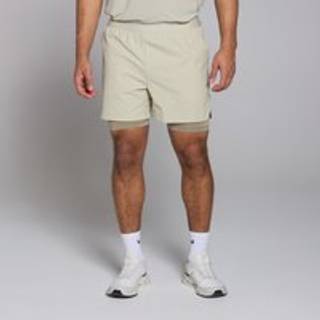 MP Tempo 2 in 1 Graphic Shorts til mænd – Salt grey - XXL - Grå