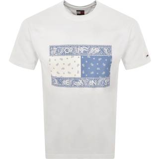 Tommy Jeans Relaxed Paisley Logo T Shirt White