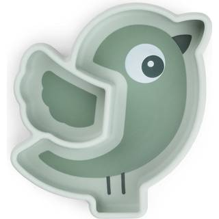 Done by deer Birdee Stick&Stay børnetallerken Ø12 cm Green