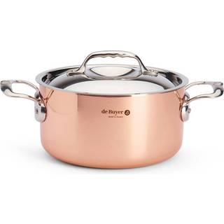 de Buyer Prima Matera Kupfer-Bratentopf 20 cm / 3,3 L induktionsgeeignet - Edelstahlgussgriffe - Kupfer
