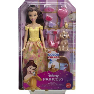 Disney Princess Belle dukke med hund (På lager i butik)