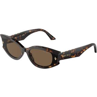 Jimmy Choo Kvinde JC5015U 500273 Solbriller Acetat Havana Brun Geometrisk Normal