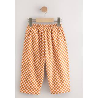 Next Orange Checkerboard Barrel Leg Trousers (3mths-7yrs)