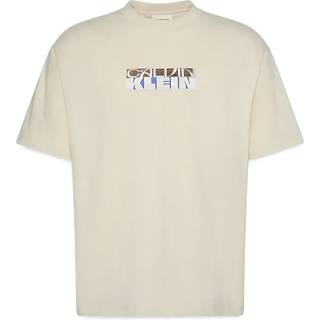 Block Logo Graphic Relaxed T-Shirt - White - M