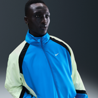 Vævet Nike Icon-basketballjakke til mænd - blå - XXS