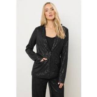 Lts Tall Black Embellished Tailored Blazer 14 Lts | Tall Women's Blazer Jackets