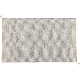 Muuto Ply Tæppe / Hvidt 85x140 Cm - Glatvævede tæpper Genanvendt Polyester Sort - 44502