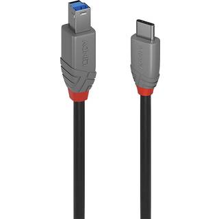 LINDY 1m USB 3.2 Type C to B Cable, Anthra Line