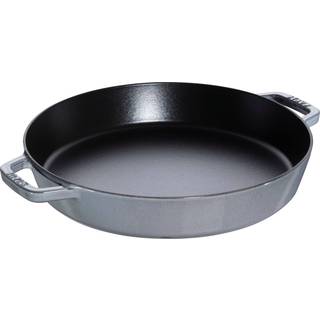 Staub Pander Stegepande Med 2 greb 26 cm, Støbejern, Grafitgrå