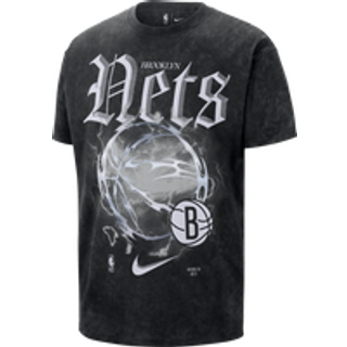 Brooklyn Nets Courtside "Halloween" Nike NBA Max90-T-shirt til mænd - sort - S