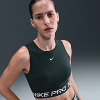 Kort Nike Pro Dri-FIT-tanktop til kvinder - grøn - XS (EU 32-34)