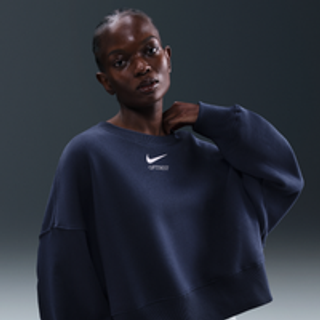 Oversized Nike Sportswear Phoenix Fleece-crewtrøje til kvinder - blå - M (EU 40-42)