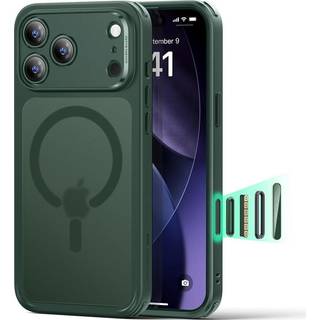 iPhone 17 Pro ESR Classic Hybrid Cover m. Indbygget Camera Control Knap - MagSafe Kompatibel - Mat Grøn