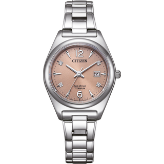Citizen EW2601-81Z Eco-Drive Damenuhr Solar Titan/Hellbraun