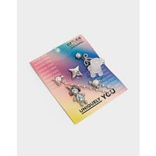 Crocs 5-Pack Silver Cutie Jibbitz Charms, Grå - One Size