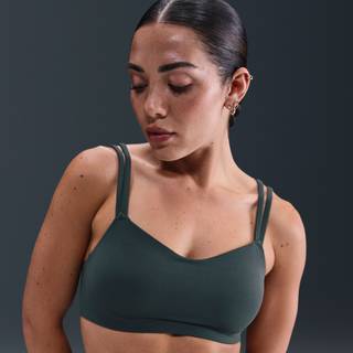 Nike Zenvy Strappy-sports-bh med let støtte og indlæg til kvinder - grøn - L