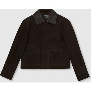 Reiss Reiss Lennox ruskindsjakke med læderkrave