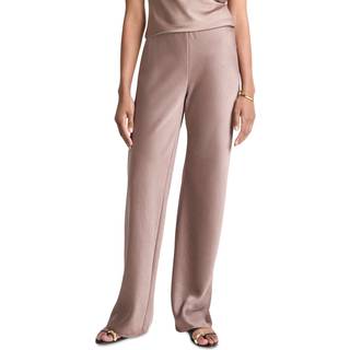 Vince High-rise satin straight pants - pink - XXS