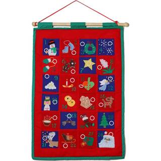 1-24 pakkekalender m. ringe til ophæng, grå