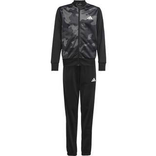 Seasonal Essential Kids Camouflage Tricot 3-Stripes All Over Printed træningsdragt til børn - Black / White - 164