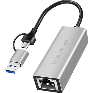 LogiLink USB-A/-C til 2,5G LAN-adapter. Perfekt til streaming, gaming og hjemmekontor