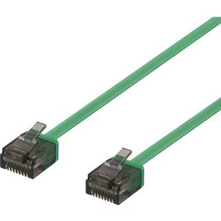 DELTACO Flat CAT/6A U/UTP LSZH 50cm Green