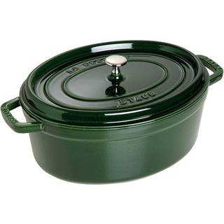 Staub Oval Gryde i 6,7 L - Gryder Støbejern Grøn - 1004165