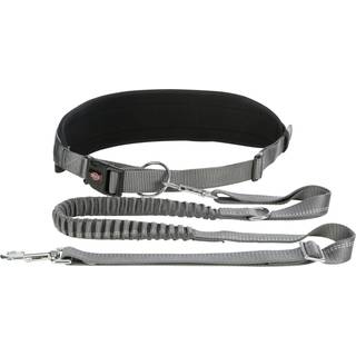 Trixie Waist belt with leash neoprene padded belt: 70-130 cm/9 cm leash: 1.20-1.50 m/25 mm graphite/black