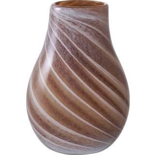 Vase, i brunt glas Ø16 cm