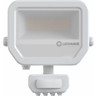 Ledvance LED Projektør Aluminium Hvid 17W 2200lm 100D - 830 Varm Hvid | IP65 - Bevægelses- Og Lyssensor - Symmetrisk