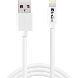 Sandberg USB - lightning kabel, 2 m, hvid