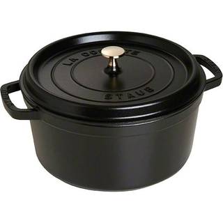 STAUB Staub rund gryde i støbejern 6,7 l Sort