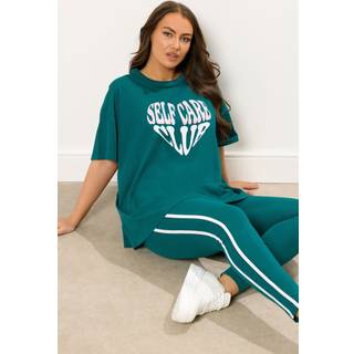 Yours Curve Yours Curve Green Self Care Club T-Shirt