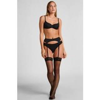 Hunkemöller Strømper 15 Denier Lace Anti Ladder sort - L/XL