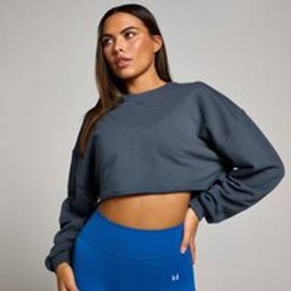 MP Tempo Slouchy Cropped Long Sleeve Top til kvinder − Midnight - XXL - Blå