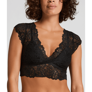 Hunkemöller Posie bralette BH, sort, Størrelse: M, Dame