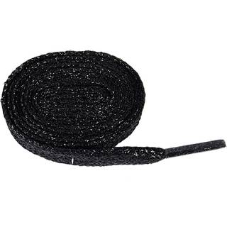 Skinnende flade 1 par snørebånd i sort