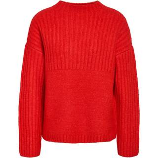 Noisy May - Nmnyla L/S Loose High Neck Knit Fwd Dd - 4822734 Racing Red