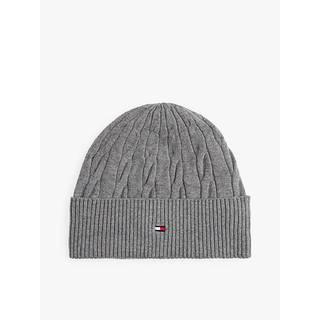 Tommy Hilfiger Cable Knit Beanie Hat Grey