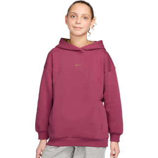 Oversized Nike Club Fleece-hættetrøje til større børn (piger) - lilla - L