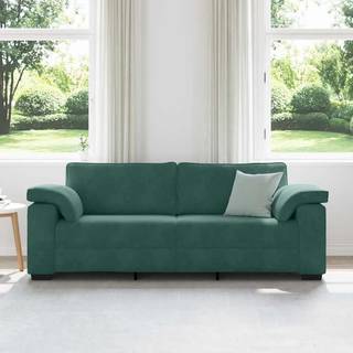 3-personers sofa 178 cm fløjl mørkegrøn